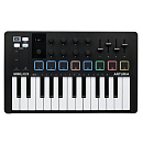 MIDI клавиатура [231502] Arturia [MiniLAB 3 Black Edition] 25 клавиш, 8 энкодеров, 8 RGB пэдов, 8 фейдеров, дисплей, сенсорные регуляторы Pitch/Modula