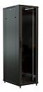 Шкаф коммутационный WRline (WR-TT-4768-AS-RAL9004) напольный 47U 600x800мм пер.дв.стекл задн.дв.стал.лист 2 бок.пан. 800кг черный 710мм 2277мм IP20 ст
