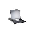 16-портовый IP KVM-переключатель с ЖК-дисплеем Slideaway/ATEN/ SINGLE RAIL 16P PS/2-USB LCDKVMP 19INCH WIH IP