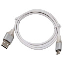 Filum Кабель USB 2.0 Pro, 1 м., 2A, индикатор заряда, разъемы: USB A male- USB micro B male, пакет. [FL-CPro-U2-AM-microBM-1M-L1] (956492)