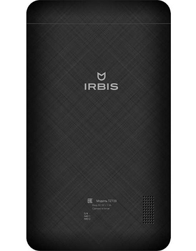 IRBIS TZ720, 7" (1024x600), SC7731 4x1,3Ghz (QuadCore), 1024MB, 8GB, cam 0.3MPx, Wi-Fi, 3G (2xSimCard), Bluetooth, GPS, microUSB, MicroSD, jack 3.5, B
