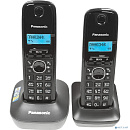 Panasonic KX-TG1612RUH (серый) {Доп трубка в комплекте,АОН, Caller ID,12 мелодий звонка,поиск трубки}