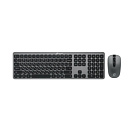 Клавиатура + мышь Oklick 300M клав:серый мышь:серый/черный USB беспроводная slim [1488402]