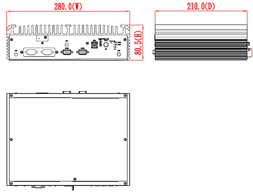 Встраиваемый безвентиляторный компьютер eBOX710A-CML-PCIe