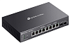 коммутатор TP-Link SG2210XMP-M2, Omada 8-Port 2.5GBASE-T and 2-Port 10GE SFP+ Smart Switch with 8-Port PoE+