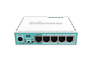 Маршрутизатор MikroTik hEX with Dual Core 880MHz MHz CPU, 256MB RAM, 5 Gigabit LAN ports, USB, RouterOS L4, plastic case, PSU