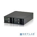 Procase G2-104-SAS12-BK {Hot-swap корзина 4 SATA3/SAS 12G,черный,с замком,hotswap mobie rack 2,5" HDD(1x5,25),1*miniSAS HD(SFF-8643),2xFAN 40x15mm}