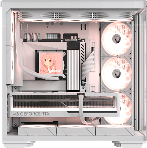 корпус Formula V Line Crystal Z7 PA White, ATX, TYPE-C*1, USB3.0*1, Front+Side Glass, SIDE 3x PERFORMANCE ARGB, REAR 2x PERFORMANCE ARGB