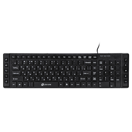 Клавиатура Oklick 530S Black USB slim Multimedia [997839]