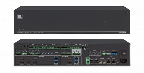 Коммутатор Kramer Electronics Матричный [VS-84UT] 8х4 HDMI и HDBaseT с эмбедированием/деэмбедированием звука, встроенным главным контроллером помещени