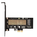 ORIENT C302E, Переходник PCI-Ex1->M.2 M-key NVMe SSD, тип 2230/2242/2260/2280, 2 планки крепления в комплекте (31152)