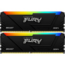 Модуль памяти Kingston 16GB DDR4 3200MHz DIMM FURY Beast Black RGB XMP kit 2x8Gb, CL16, 1.35V 288-pin Non-ECC
