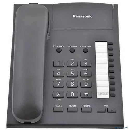 panasonic kx-ts2382rub (черный) {индикатор вызова,повторный набор последнего номера,4 уровня громкости звонка}