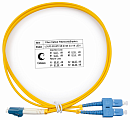 Патч-корд ВО Cabeus FOP(d)-9-LC-SC-1m Шнур оптический duplex LC-SC 9/125 sm 1м LSZH