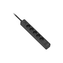 Harper Сетевой фильтр с USB зарядкой UCH-550 Black (5 роз.,5м.,3 x USB 2.4A (max 3.4A), 4000W) {H00003205}