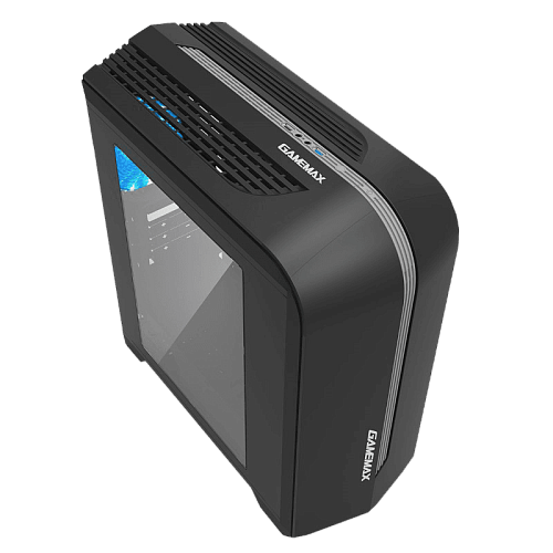Компьютерный корпус, без блока питания mATX/ Gamemax Centauri BG H601 mATX case, black, w/o PSU, w/1xUSB3.0+1xUSB2.0+HD-Audio, w/1x12mm Blue Led fan