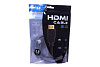Кабель HDMI Wize [CP-HM-HM-10M] 10 м, v.2.0, K-Lock, soft cable, 19M/19M, 4K/60 Hz 4:2:0/30 Hz 4:4:4, Ethernet, позол.разъемы, экран, темно-серый, пак