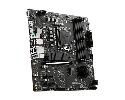 Материнская плата MSI PRO B760M-P DDR5 Socket1700, Intel B760, 4xDDR5, PCI-Ex16, 4SATA3, 7.1-ch, GLAN, 3 USB 3.2, 1 USB Type-C, VGA, HDMI, DP, mATX, R