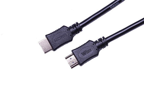 Кабель HDMI Wize [C-HM-HM-1M] 1 м., v.2.0, 19M/19M, 4K/60 Hz 4:4:4, Ethernet, позол.разъемы, экран, черный, пакет