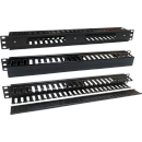 Органайзер Кабельный органайзер 19" на 24 порта пластиковый, c крышкой, 1U