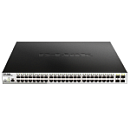 Коммутатор D-LINK DGS-1210-52MPP/ME/B1A, PROJ L2 Managed Switch with 48 10/100/1000Base-T ports and 4 1000Base-X SFP ports (48 PoE ports 802.3af/802.3at (30 W),