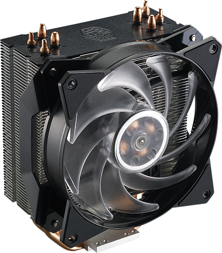 Кулер для процессора/ Cooler Master MasterAir MA410P (150W, 4-pin, 158.5mm, tower, Al/Cu, RGB, fans: 1x120mm/66.7CFM/30dBA/2000rpm, 1200/115X/2066