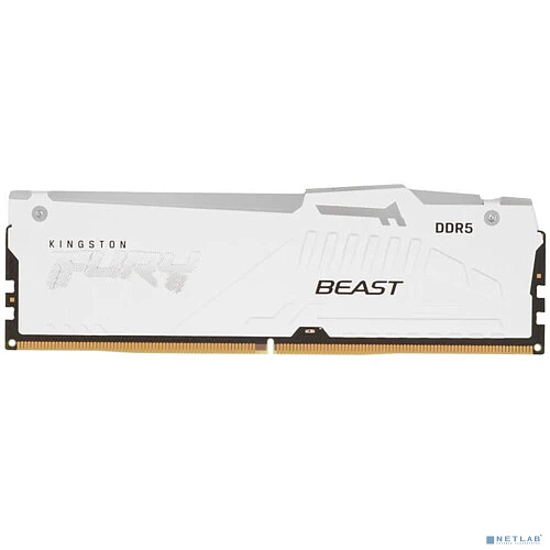 Память оперативная/ Kingston 16GB 6000MT/s DDR5 CL36 DIMM FURY Beast White RGB EXPO