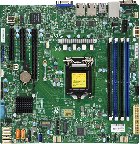 Системная плата MB Supermicro X11SCL-F-O, 1xLGA 1151, E-2100/2200, Core i3, Pentium, Celeron, C242, 4xDDR4 Up to 128GB Unbuffered ECC/non-ECC UDIMM,