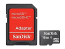 Карта памяти MICRO SDHC 16GB W/ADAPT CL4 SDSDQM-016G-B35A SANDISK