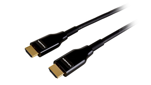 Активный малодымный армированный оптический кабель HDMI Kramer Electronics [CRS-PlugNView-H-50] для арендных и выставочных мероприятий, поддержка 4К 6