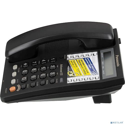 Panasonic KX-TS2365RUB (черный) {16-зн ЖКД, однокноп.набор 20 ном., автодозвон, спикерфон }