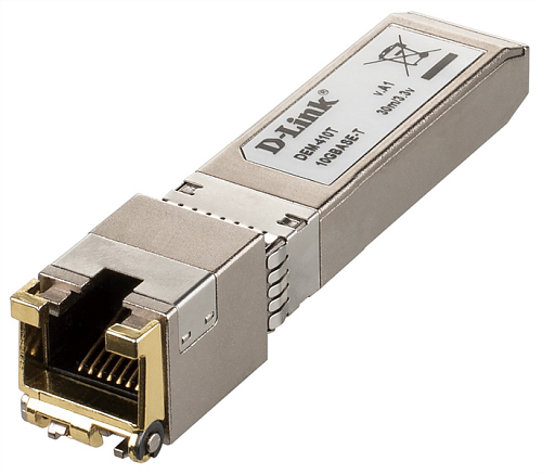 D-Link DEM-410T/A1A, SFP+ Transceiver with 1 10GBase-T port.Copper transceiver (up to 30m), 3.3V power