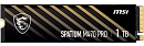 Твердотельный накопитель MSI SSD SPATIUM M470 PRO 1TB M.2 2280 PCle 4.0 NVMe R6000/W4500MB/s 3D NAND TLC MTBF 1.5M 950000/950000 IOPS 320TBW