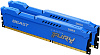 Память оперативная/ Kingston 8GB 1600MHz DDR3 CL10 DIMM(Kit of 2) FURY BeastBlue