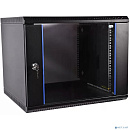 ЦМО Шкаф телекоммуникационный настенный разборный 9U (600х650) дверь стекло,цвет черный (ШРН-Э-9.650-9005)