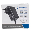 Gembird Блок питания узкий 6В/1А, 6Вт, 1 штекер 5,5х2,5мм (NPA-AC13)