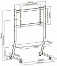 Подставка для телевизора Ultramounts UM306B черный 45"-90" макс.60кг напольный мобильный