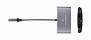 Переходник [91-00016099] Kramer Electronics [KDOCK-1] USB 3.1 тип C вилка на HDMI розетку, USB 3.0 розетку и розетку USB 3.1 Type-C для зарядки мобиль