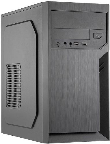 Корпус без блока питания/ Case Foxline FL-702, mATX, 1x5.25EXT, 1x3.5EXT, 2x3.5INT, 2xUSB2.0, HDA, w/o FAN, w/o PSU