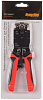 Инструмент обжимной Hyperline HT-3008AR для RJ-45/RJ-12/RJ-11 (упак:1шт) черный/красный