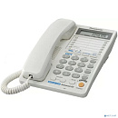 Panasonic KX-TS2368RUW (белый) {2 линии, конференц-связь, спикер., 30 номеров памяти, ЖКД, Flash, часы }