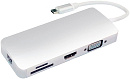 Greenconnect Адаптер-переходник Type C на RJ45 + HDMI + VGA + Card Reader + USB3.0-разветвитель на 2 пота