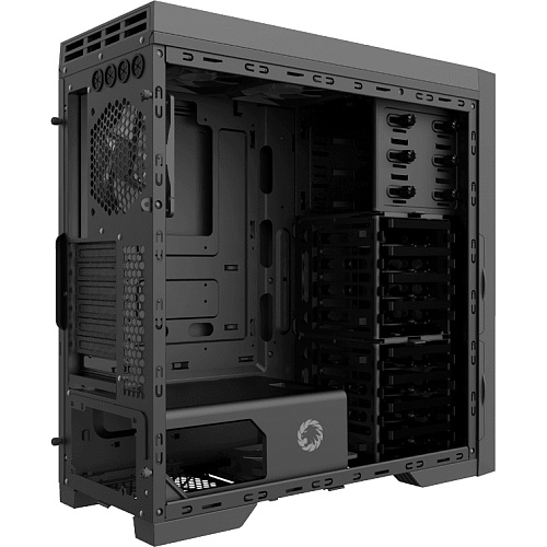 Компьютерный корпус, без блока питания ATX/ Gamemax Silent Max ATX case, black, w/o PSU, w/2xUSB3.0+2xUSB2.0, w/2x12cm top fans (GMX-WFBK), w/2x12cm