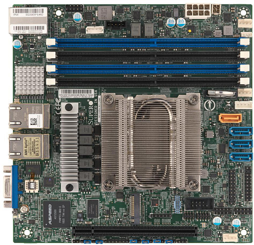 Материнская плата SUPERMICRO MB Mini-ITX w/ AMD EPYC 3201 SoC,8C/8T, TDP 30W,1.5-3.1GHz