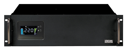 ИБП POWERCOM King Pro RM KIN-2200AP, LCD, 2200VA/1760W, Rack mount 3U, 8*IEC320-C13 (8 batt), SNMP Slot, black (1152608)