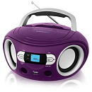 Аудиомагнитола BBK BS15BT фиолетовый 2Вт MP3 FM(dig) USB BT