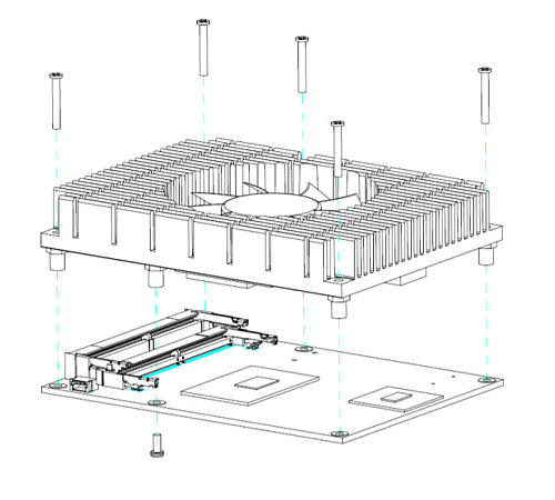 Радиатор с вентилятором TS008-CEM500