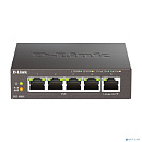 D-Link DGS-1005P/L (ревизия A1) Неуправляемый коммутатор с 5 портами 10/100/1000Base-T (4 порта PoE 802.3af/at, PoE-бюджет 60 Вт)