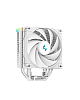 Кулер для процессора DEEPCOOL AK400 DIGITAL WH LGA1700/1200/115X/AM5/AM4 (18шт/кор, TDP 220W, PWM, Fan 120mm, 4 тепл. трубки, ARGB, белый) RET