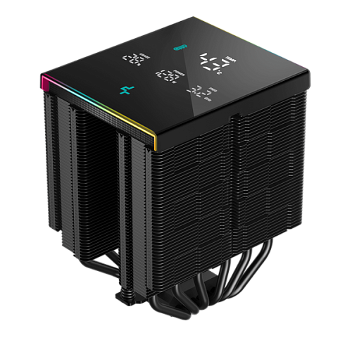 DEEPCOOL AK620 DIGITAL PRO LGA20XX/1700/1200/115X/AM5/AM4 (8шт/кор, TDP 260W, PWM, DUAL Fan 120mm, 6 тепл. трубок, ARGB, черный) RET